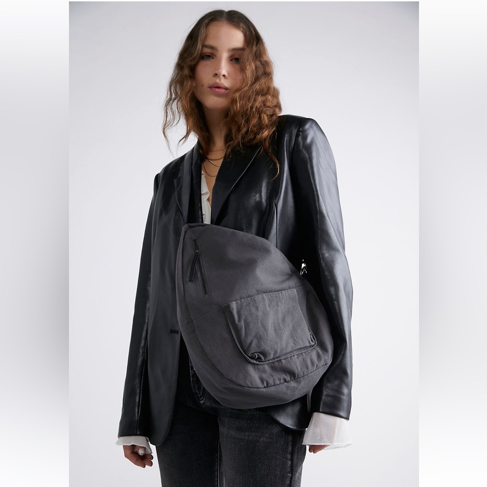 BRAND NEW black free people Garbo Canvas Sling bag